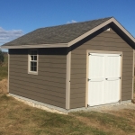 Hubertus shed with 1' soffits and steeper roof pitch